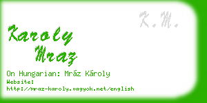 karoly mraz business card